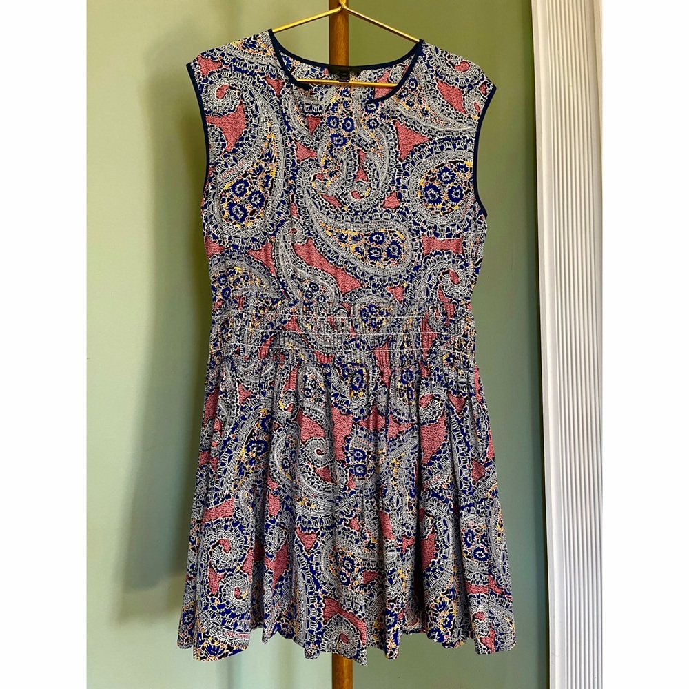 NWOT J. Crew Petite Paisley Silk Dress